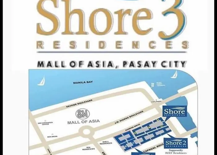Mall Of Shore 3 Near Airport Pasay 1 Bedroom Wifi